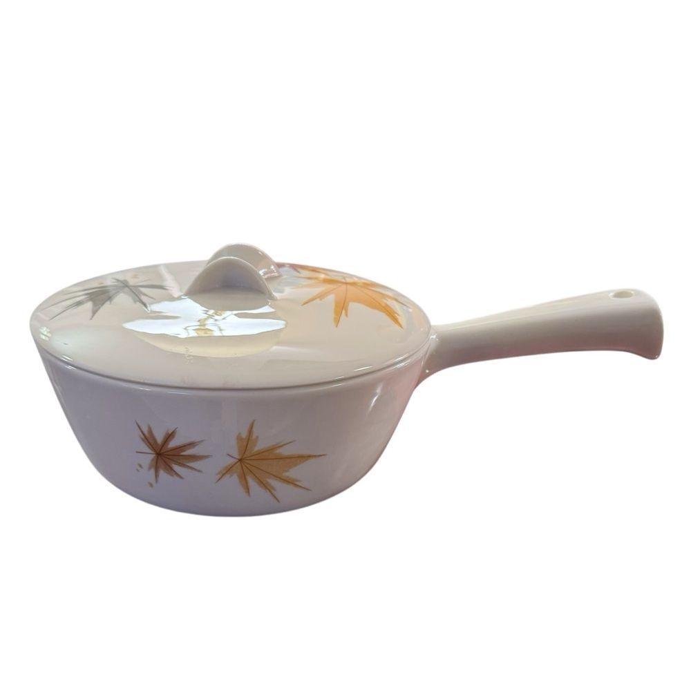 Iroquois China Ben Siebel Harvest Time Leaf Pattern Ceramic Pot